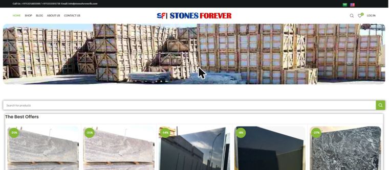 Stones Forever granite and stone ecommerce site