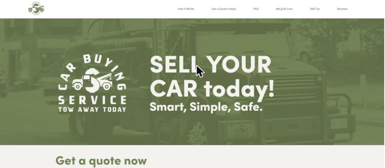 Tow Away Today car buying service website
