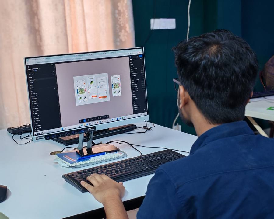 Designer working in Figma